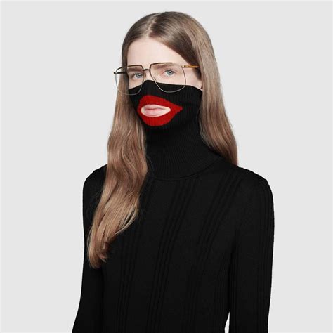 black gucci balaclava sweater|Gucci black sweater.